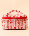 HOLIDAY QUILTED COSMETIC BAG WSDEHY-QGLAM OH SO MERRY