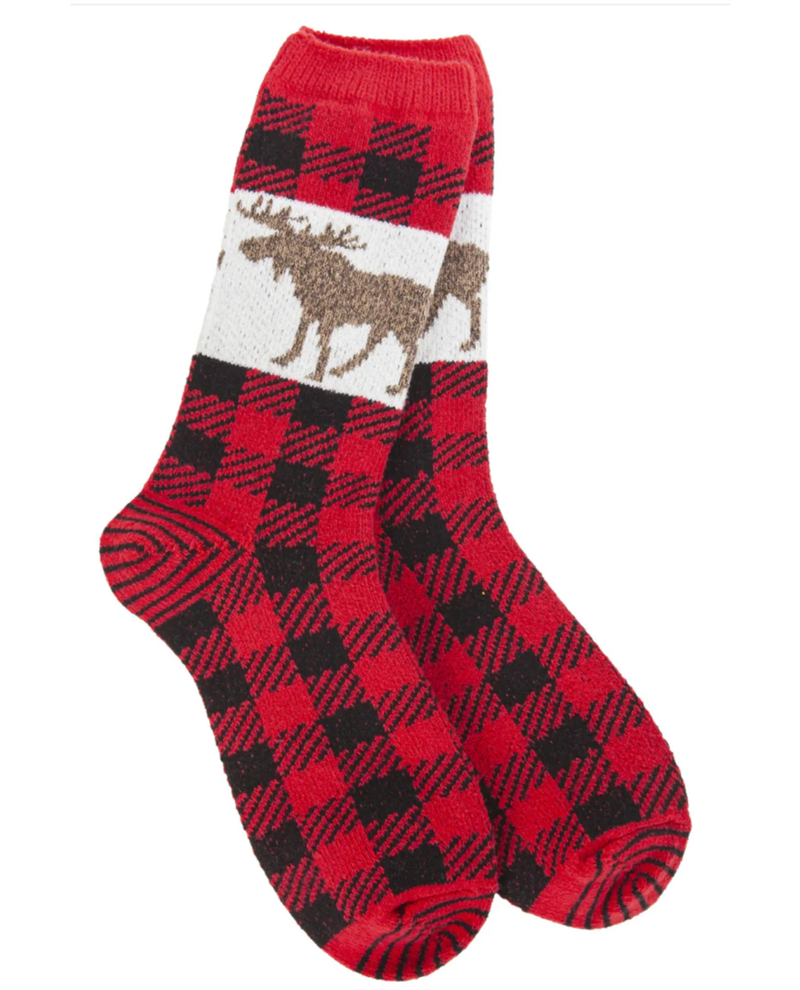 WSNWCRW NATURE WALK CREW SOCK RED MOOSE