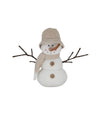 WT DXF63016 TAN HAT AND SCARF PLUSH SNOWMAN