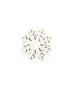 WXI59549 WHITE ENAMEL SNOWFLAKE SMALL
