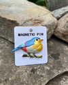 MP186BL BRIGHT BIRD  MAGNETIC BROOCH