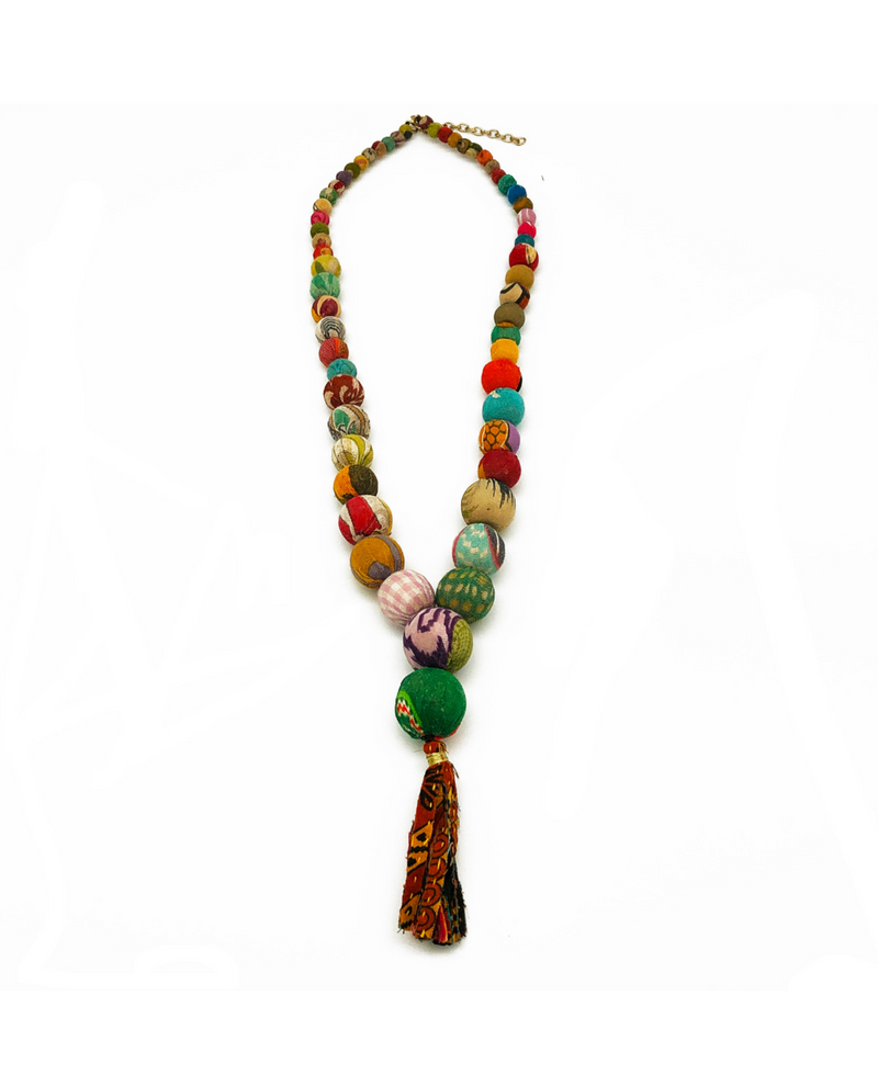 ANJU N5061 MULTI COLOR BEADED DANGLE NECKLACE