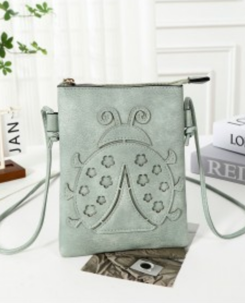 HG387 LADYBUG CUT CROSSBODY BAG GREEN