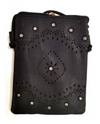 HG127 FLORAL RHINESTONE CROSSBODY BAG BLACK