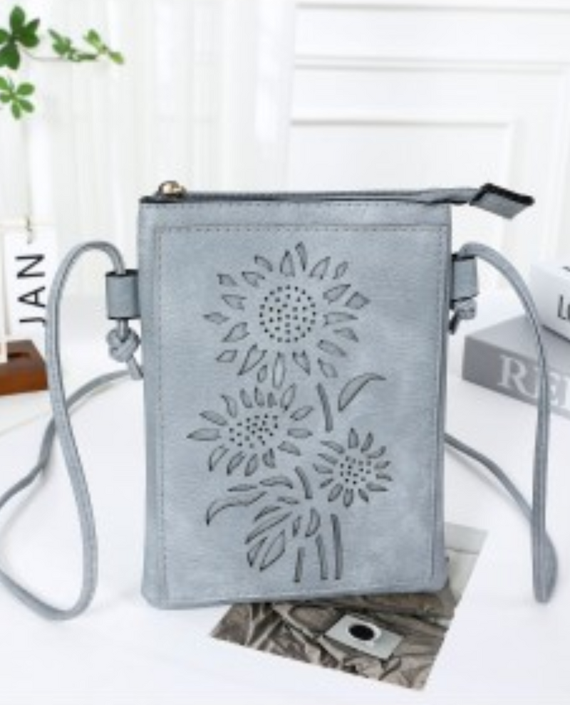 HG393 SUNFLOWER CUT CROSSBODY BAG BLUE