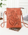 FLOWER CUT CROSSBODY BAG CORAL