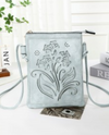 FLOWER CUT CROSSBODY BAG BLUE