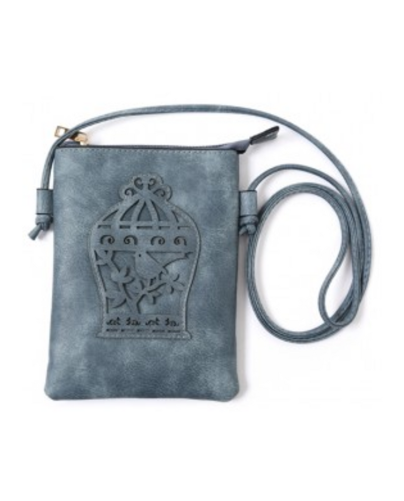 HG186 BIRDCAGE CUT CROSSBODY BAG NAVY