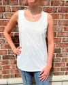 BALI 5791 DOUBLE LINED FRONT SCOOP NECK WHITE