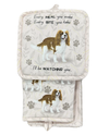 E&S 311-18 KING CHARLES CAVALIER OVEN MITT SET