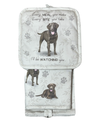 E&S 311-22 CHOCOLATE LABRADOR OVEN MITT SET