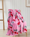 TH438 CHERRIES FLANNEL THROW
