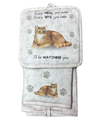 E&S 312-8 ORANGE TABBY OVEN MITT SET