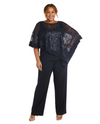 RM RICHARDS 8998W WOMENS ASYMMETRIC PONCHO & PANT SET