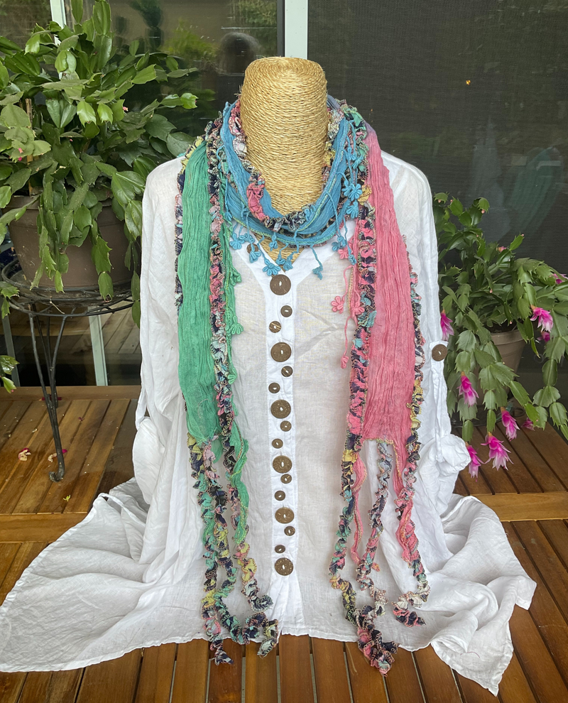 MONKEY MANGO 5151 CROCHET/LACE SCARVES