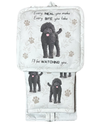 E&S 311-121A BLACK LABRADOODLE OVEN MITT SET