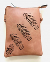 HG172 FEATHER CUT CROSSBODY BAG ROSE