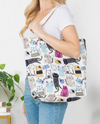 BG-826 FUN CAT CANVAS TOTE BAG