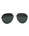 6312 AVIATOR MIRROR SUNGLASS, BLACK/GOLD