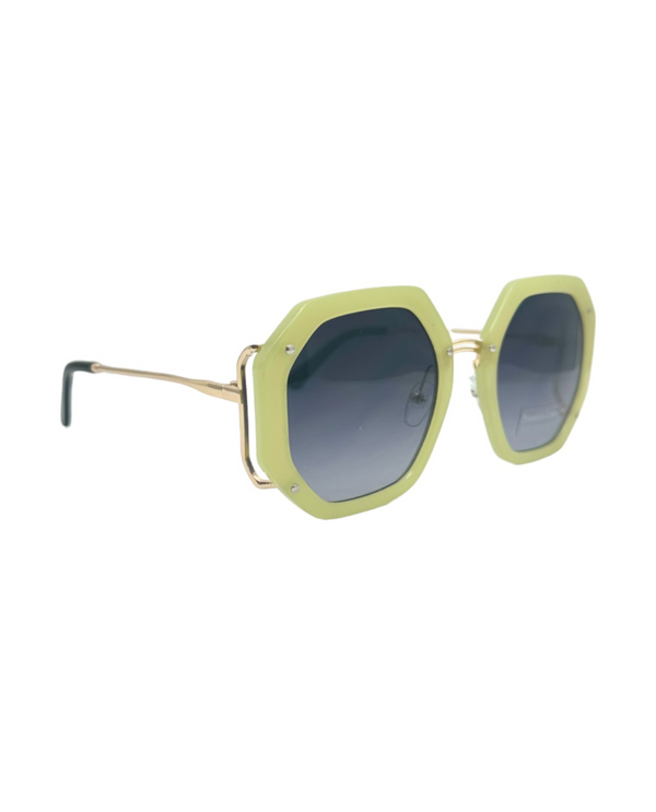 5699 ANGULAR ROUND SUNGLASS, LIME