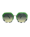 5699 ANGULAR ROUND SUNGLASS, GREEN