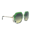 5699 ANGULAR ROUND SUNGLASS, GREEN