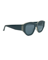 5693 GOLD TRIM SUNGLASS, BLACK/BLACK