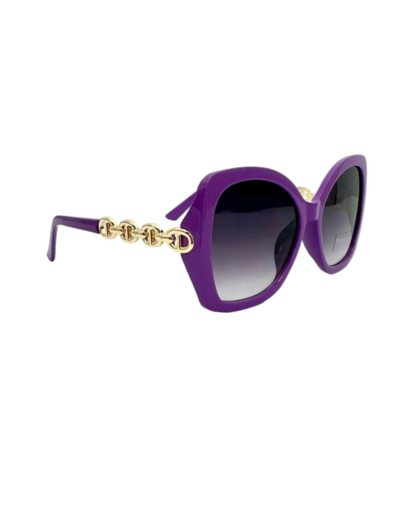 5773 LF CHAIN TEMPLE SUNGLASS, PURPLE