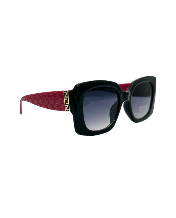 5710 RECTANGLE FRAME SUNGLASS, BERRY