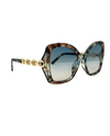 5773 LF CHAIN TEMPLE SUNGLASS, TORTOISE