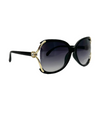 5730 LG FRAME W/RHINESTONE SUNGLASS, BLACK