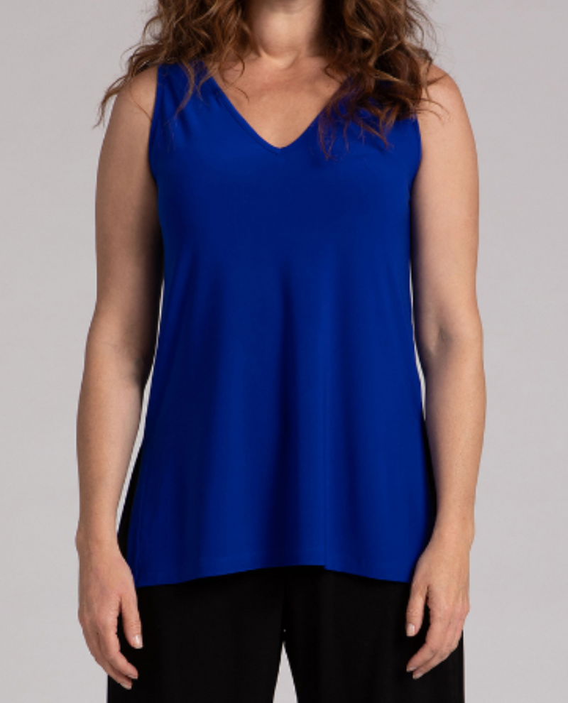 SYMPLI 21230 GO TO V-NECK TANK RELAX, LAPIS