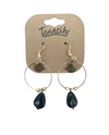 85066A CIRCLE DROP BEAD EARRING, BLACK