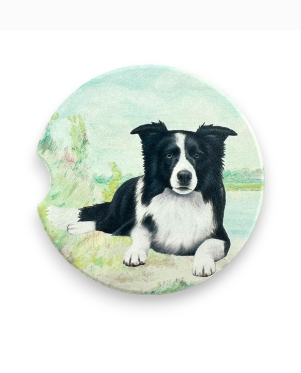 233-5 Border Collie Car Coaster