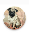 233-31 PUG SITTING CAR COASTER