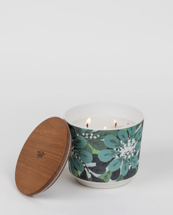 GREENLEAF GLG925558 SHIMMERING SNOWBERRY PATTERNED CANDLE