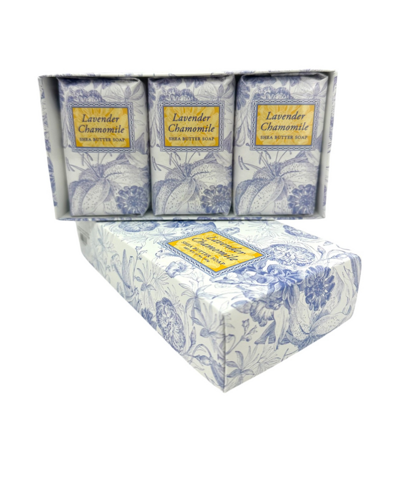 SCULPTED SPA SOAP-3 COUNT BOX, LAVENDER CHAMOMILE