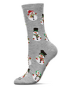 ME MOI MCV07202 SMILEY SNOWMAN HOLIDAY CREW SOCKS