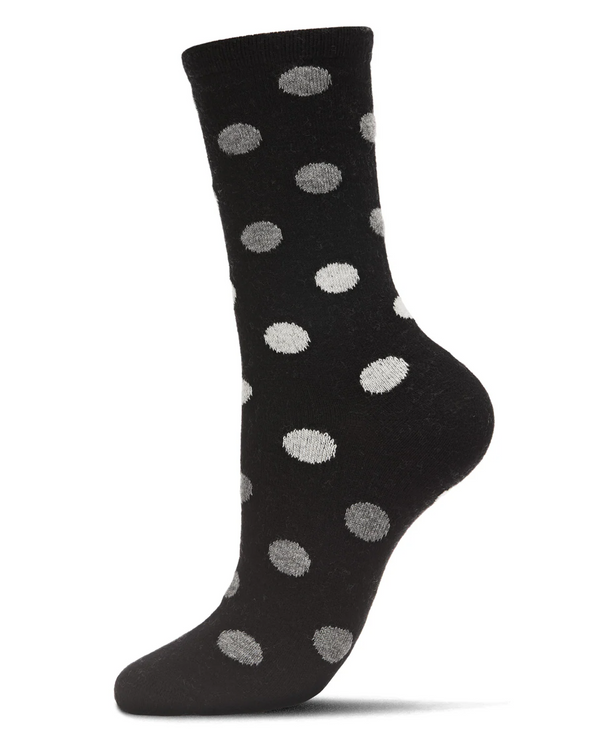 ME MOI MCL05573 MULTI DOT CASHMERE CREW SOCK