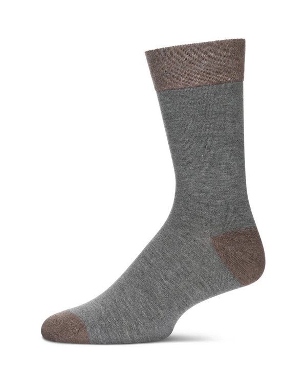 ME MOI ACL06456 TWO TONE TIPPED CASHMERE MEN'S CREW SOCKS