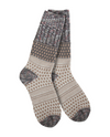 WORLD'S SOFTEST SOCK WS77724 TEXTURED CREW, SMOKEY