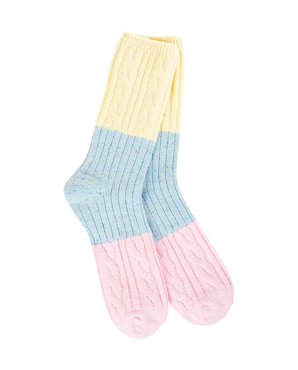 WORLDS SOFTEST SOCK WEEKEND CONFETTI, DENIM CONFETTI