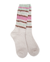 WORLDS SOFTEST SOCK WRAGGCRW STRIPE CREW, MUSHROOM