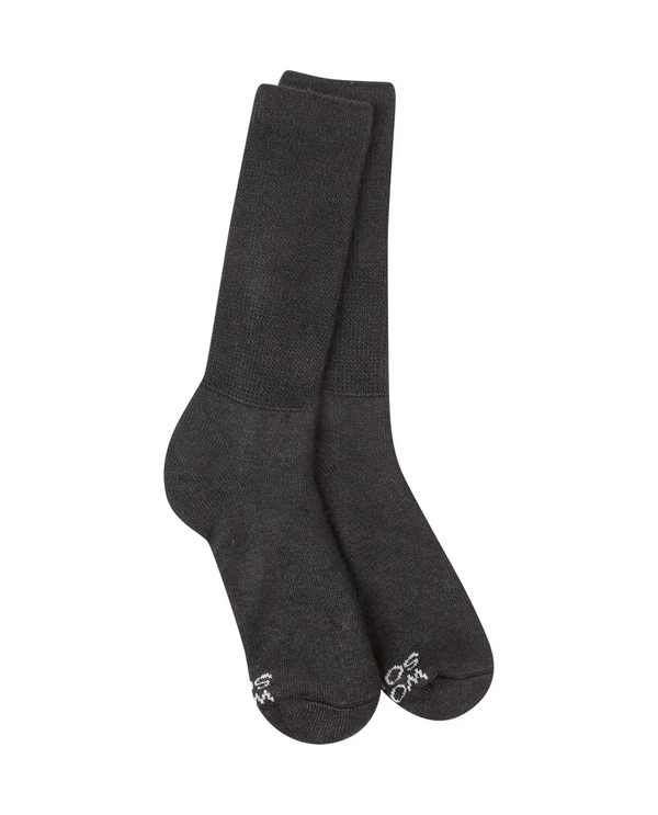 WORLDS SOFTEST SOCK W3261 SUPPORT FIT CREW, BLACK