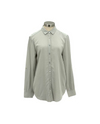 LIOR LUXE DK22 LONG SLEEVE ROLL TAB BUTTON BLOUSE, DOVE