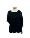 N61064 CAPELET SPARKLE TOP, BLACK