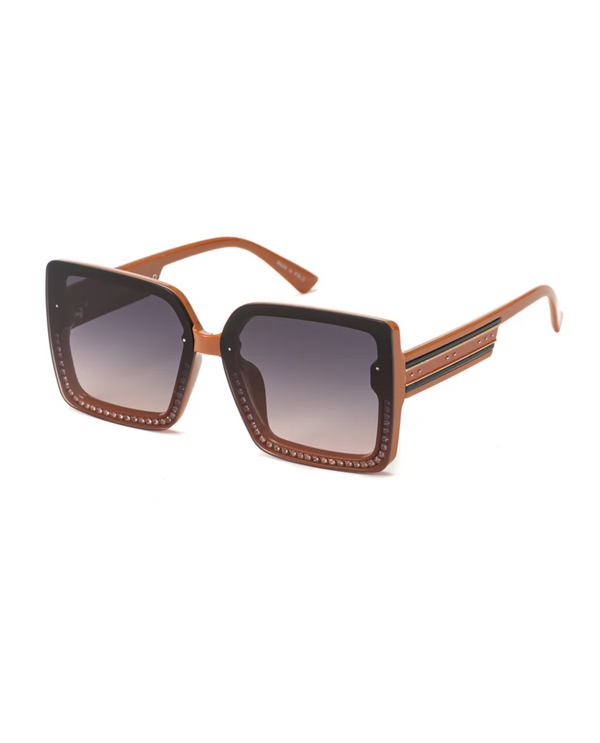 5744 STONE TRIM SUNGLASS, BROWN