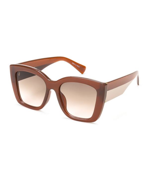 5740 FLAT AVIATOR STYLE SUNGLASS, MOCHA