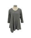 FOCUS Y-014 PLEATED ASYMETRIC TUNIC, SOFT KHAKI