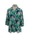 TANGO MANGO T6140-5434 LEAF PRINT HI LO SHIRT